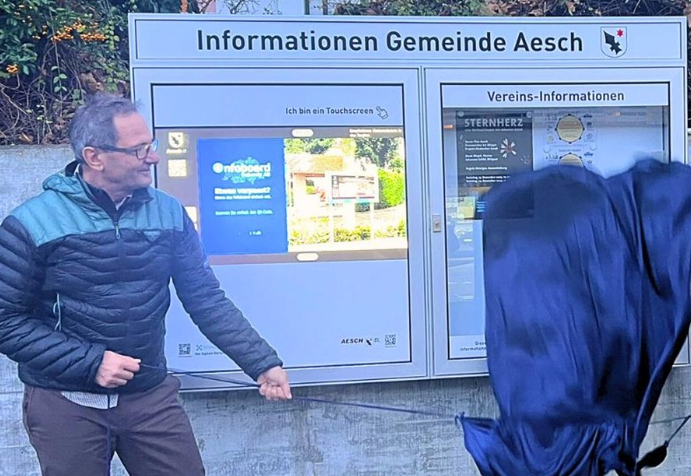 Infoboard-Schaukasten Aesch der Infoboard Schweiz AG