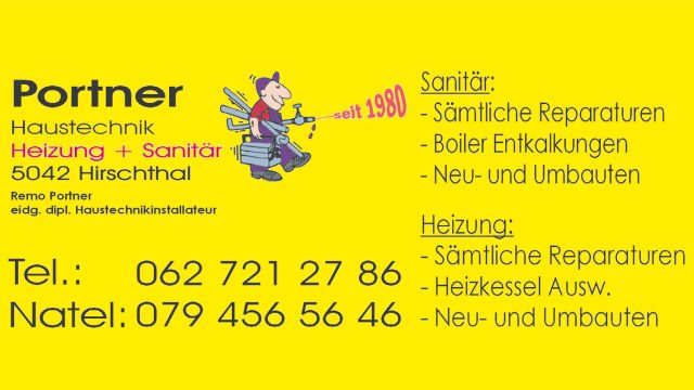 Werbekunde Portner Haustechnik Heizung Sanitär