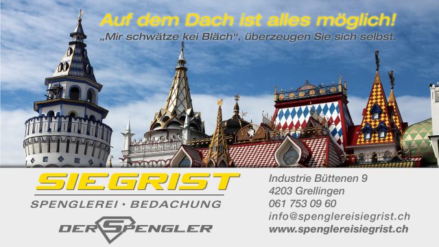 Werbekunde Siegrist - Spenglerei Bedachungen