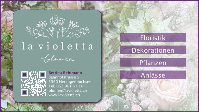 Werbekunde Blumen La Violetta