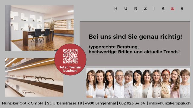 Werbekunde Hunziker Optik GmbH
